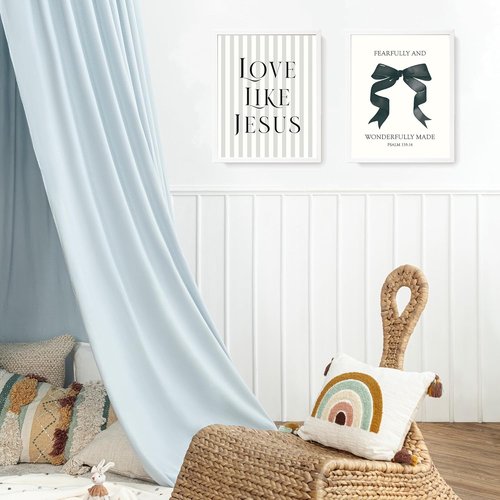 LARTSFRO Coquette Black Bow Wall Art Decor - Inspirational Christian Posters for Teen Girls | Set of 4, 10x8 Inch Unframed