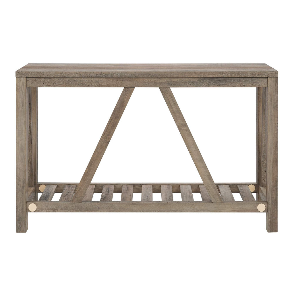 Walker Edison Modern Farmhouse Accent Entryway Table Entry Table Living Room End Table, 52 Inch, Grey Wash