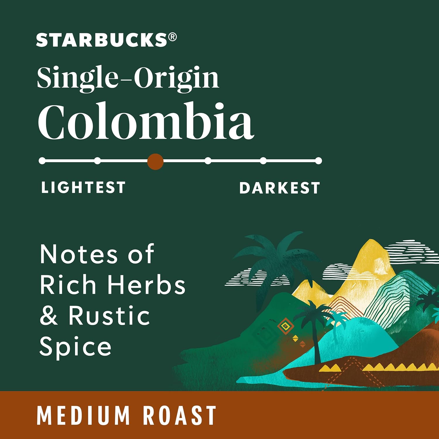 Starbucks K-Cup Coffee Pods - Medium Roast Colombian Coffee | 100% Arabica, 10 Pods Per Box