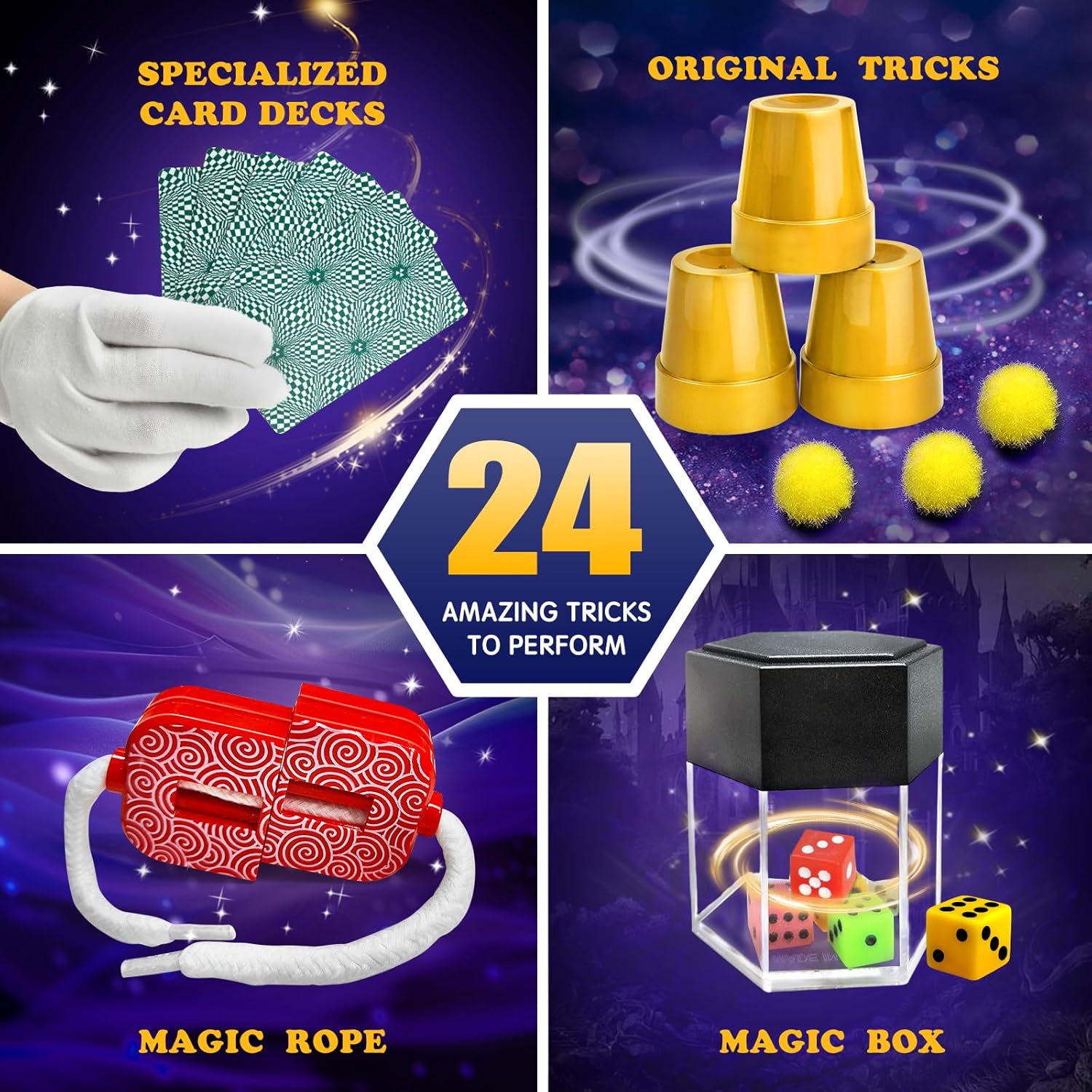 Magic Set Advent Calendar 2025 - Engaging Tricks & STEM Toys for Kids Aged 8-12 | Perfect Christmas Gift