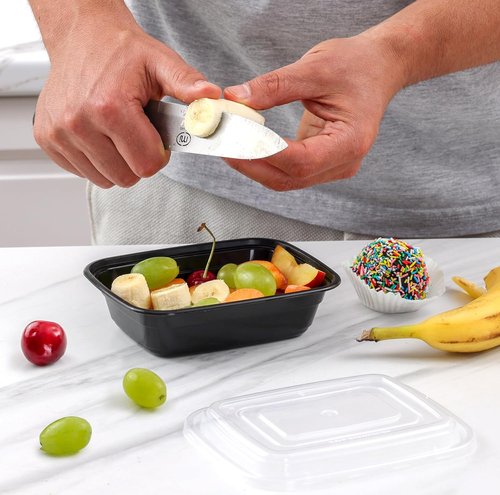 GUSTO Meal Prep Containers - 12 oz, 50 Count | Reusable, Microwaveable & BPA-Free Food Storage Boxes
