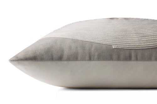 Loloi II Collection PLL0035 Taupe/Natural 18'' x 18'' Cover w/Poly Pillow