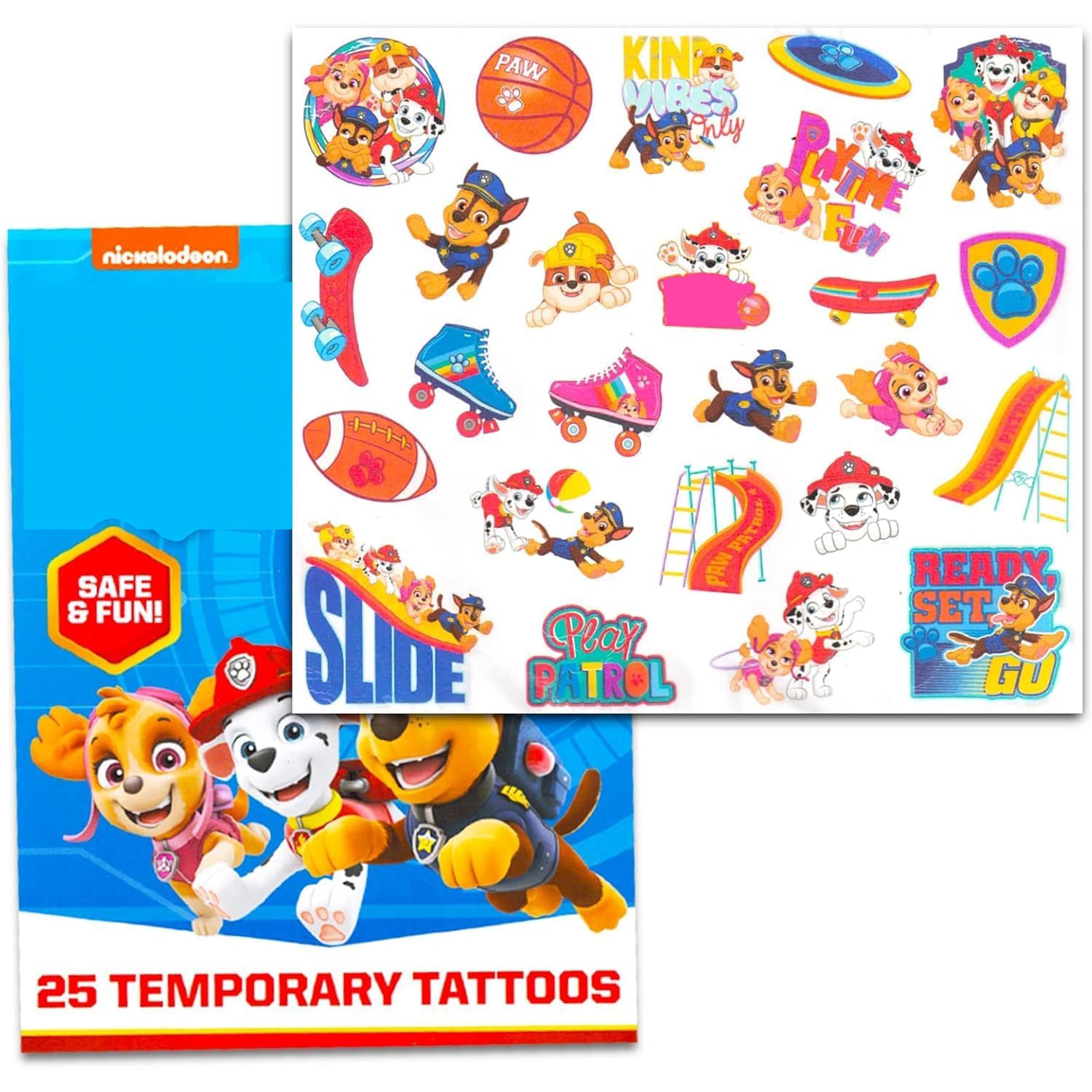 Paw Patrol Backpack for Girls ~ 3 Pc Bundle With Premium 11" Skye Mini School Bag for Toddlers with Stickers and Tattoos School Supplies