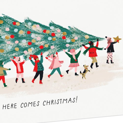 Hallmark UNICEF Boxed Christmas Cards, Here Comes Christmas (20 Cards and 20 Envelopes)