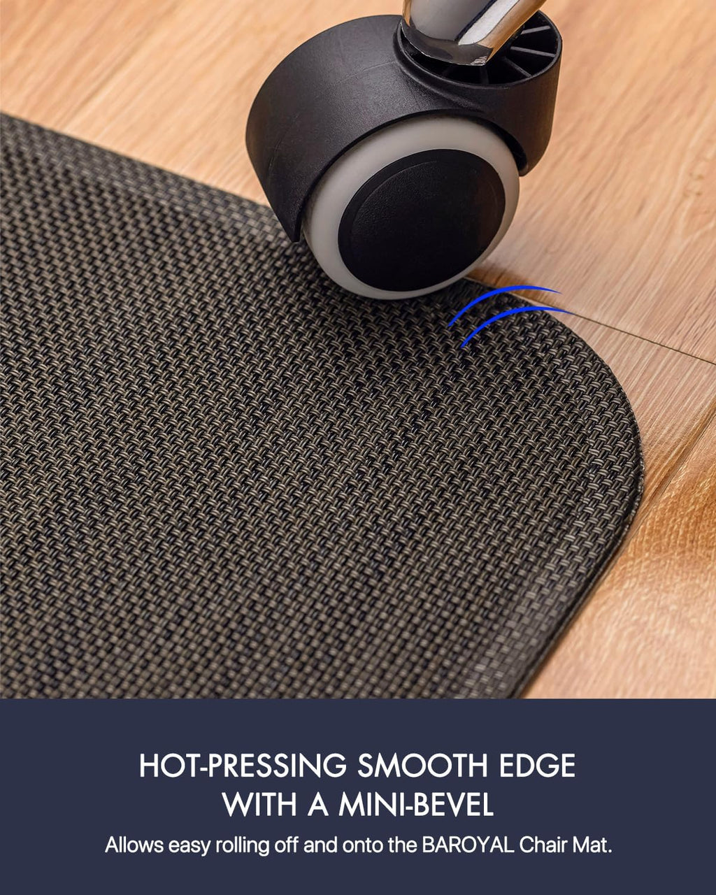 Skiennix Office Chair Mat - Non-Slip Heavy Duty Floor Protector for Hardwood & Tile - 36" x 48" (Espresso)