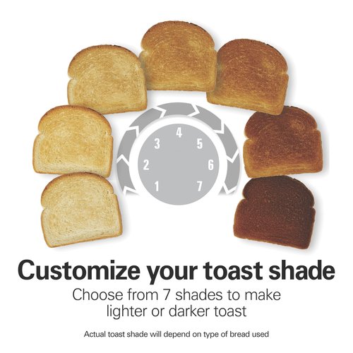 Hamilton Beach Retro Toaster with Wide Slots, Sure-Toast Technology, Bagel & Defrost Settings, Auto Boost to Lift Smaller Breads, 2 Slice, Polished Stainless Steel (22782)