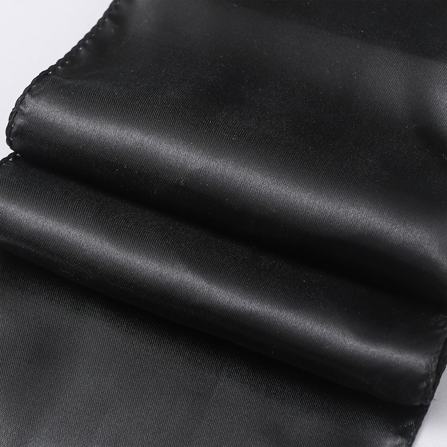 Skiennix Satin Black Chair Sashes - 7" x 108" Universal Ties for Weddings & Events | 50 Pack