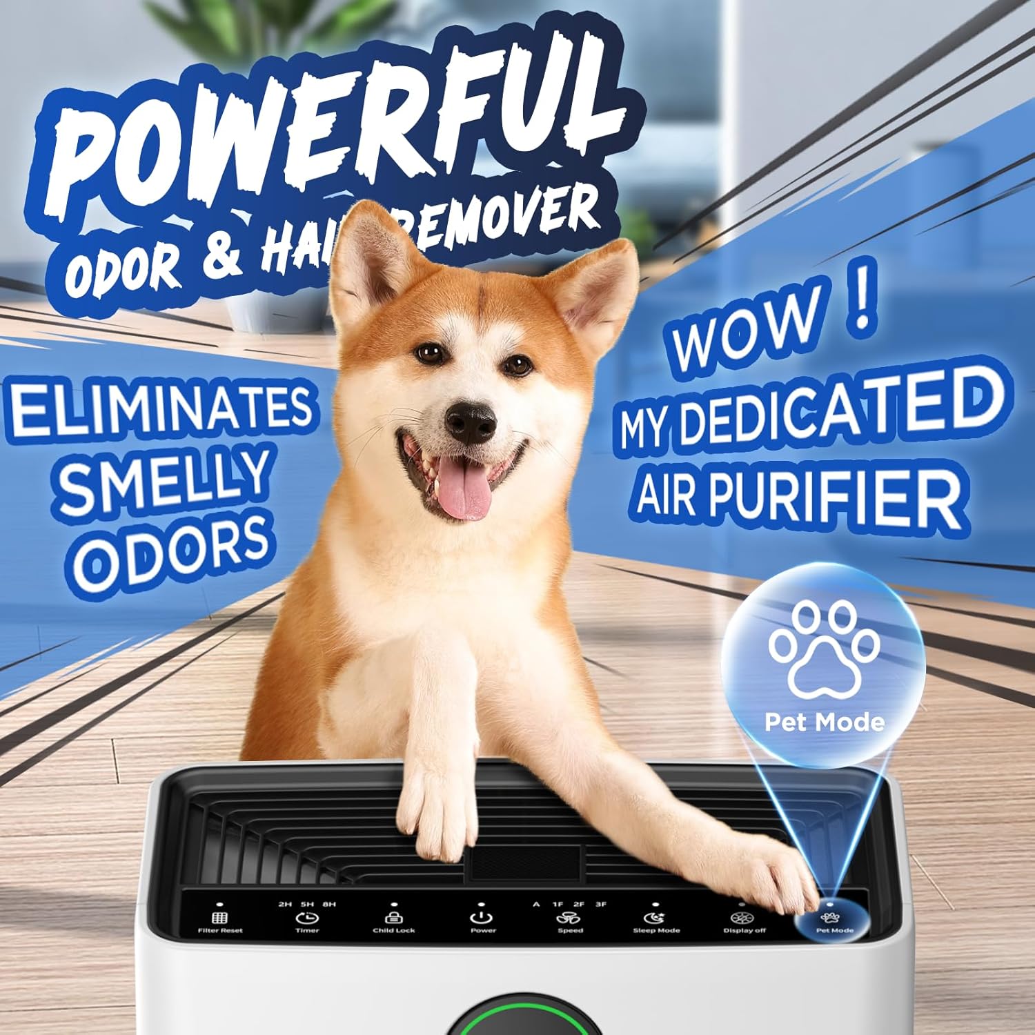 M200L Air Purifier - Ideal for Large Rooms Up to 2200ft² | PR1 Air Purifier with Air Quality Sensor