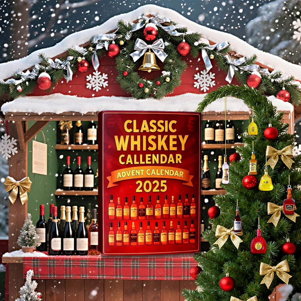 2025 Whiskey Advent Calendar - 24-Day Tasting Journey Through Global Whiskey Flavors (Brown)