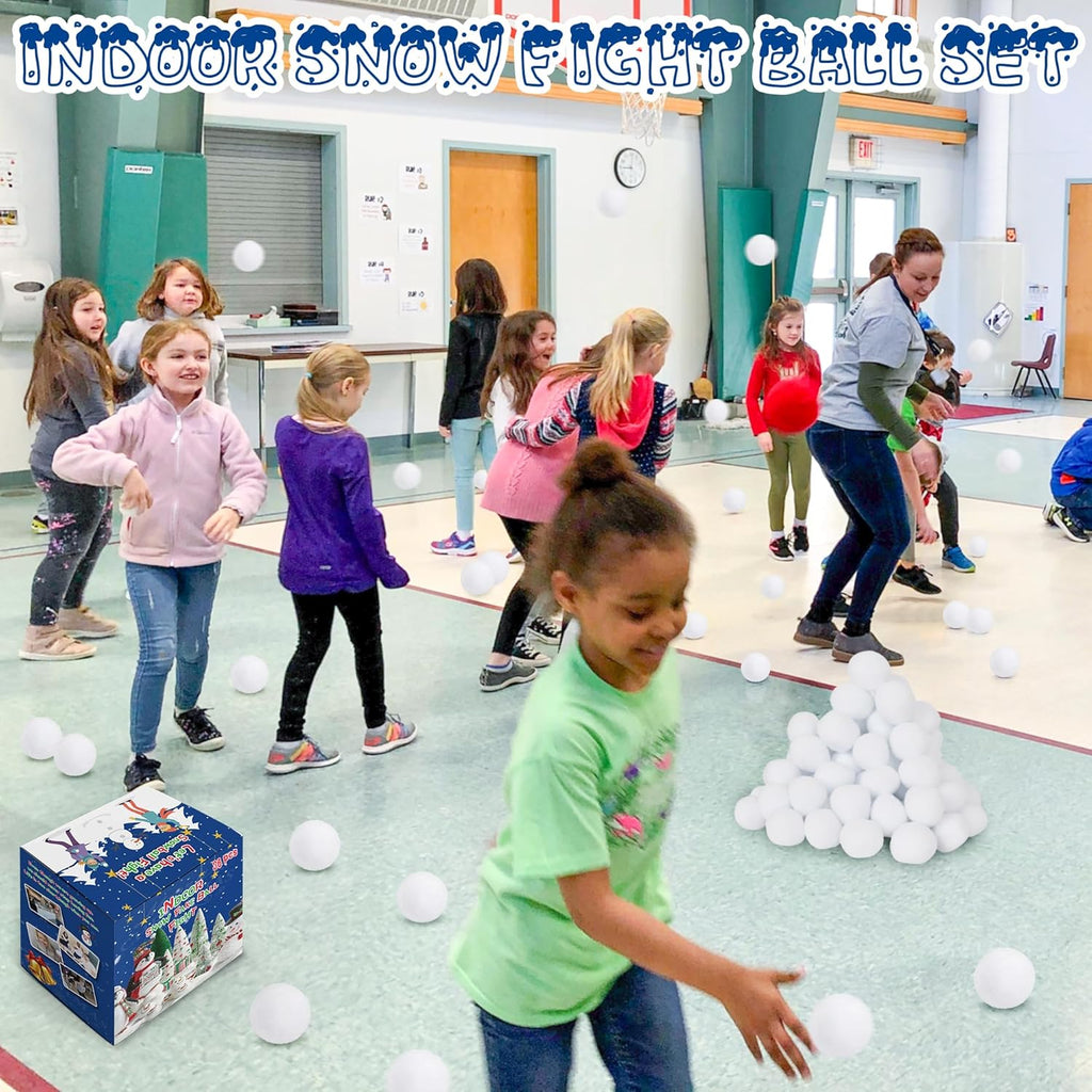 Skiennix 36 PCS Plush Snow Balls - Soft Indoor Snowball Fight Set for Kids | Perfect for Winter Fun