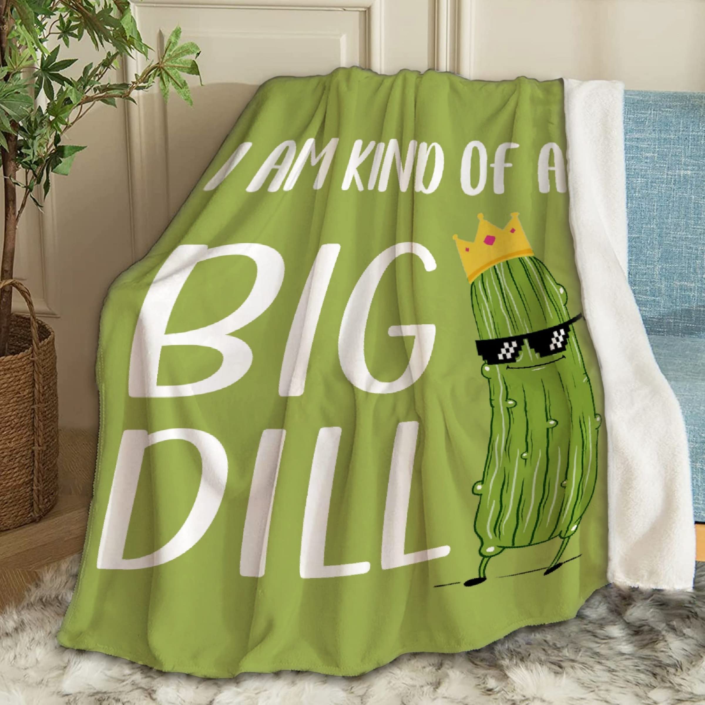 Ottoy Pickles Blanket for Couch Lightweight Plush Fuzzy Cozy Soft Blankets Quilt Decorative Throw Sofa Travel Birthday Gift 50"x40" for Kids
