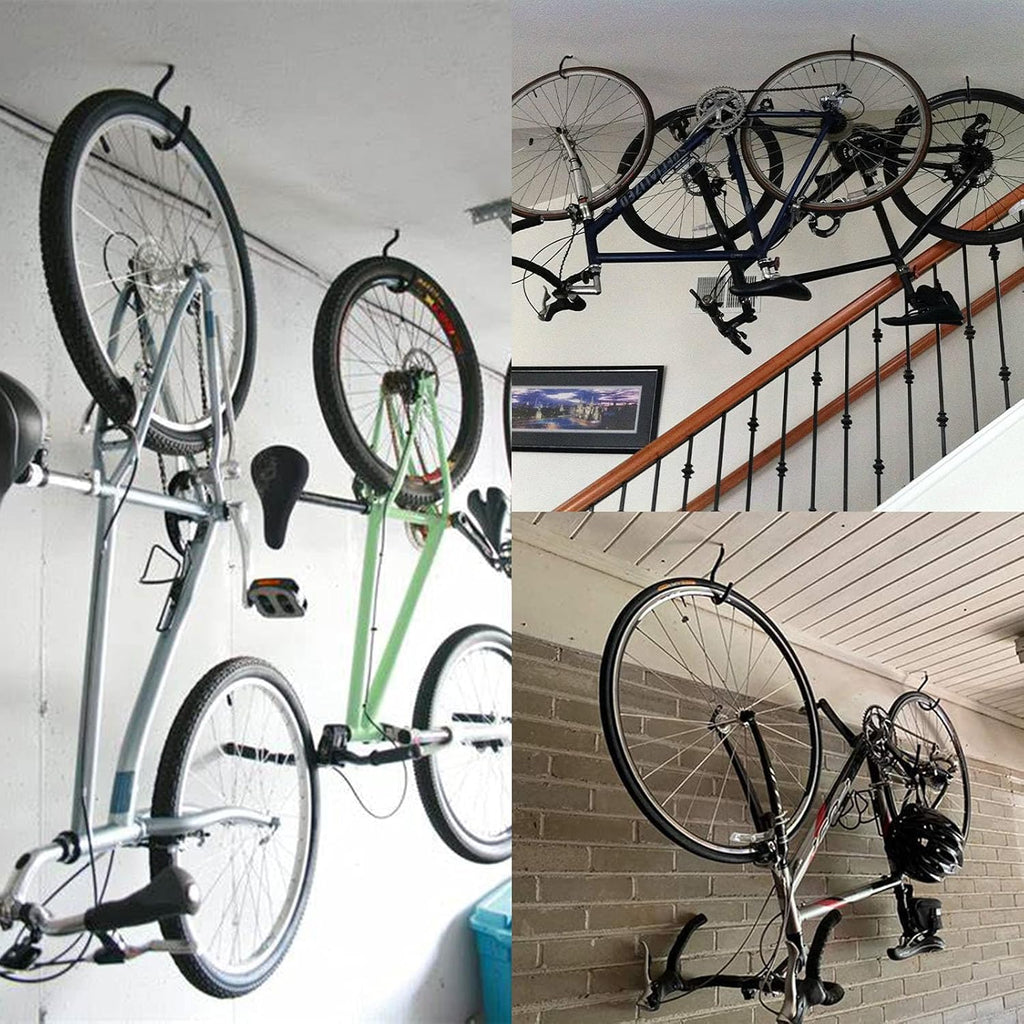 Skiennix 12PCS Heavy-Duty Bike Storage Hooks - Wall-Mounted Design for Bikes & Gear Storage