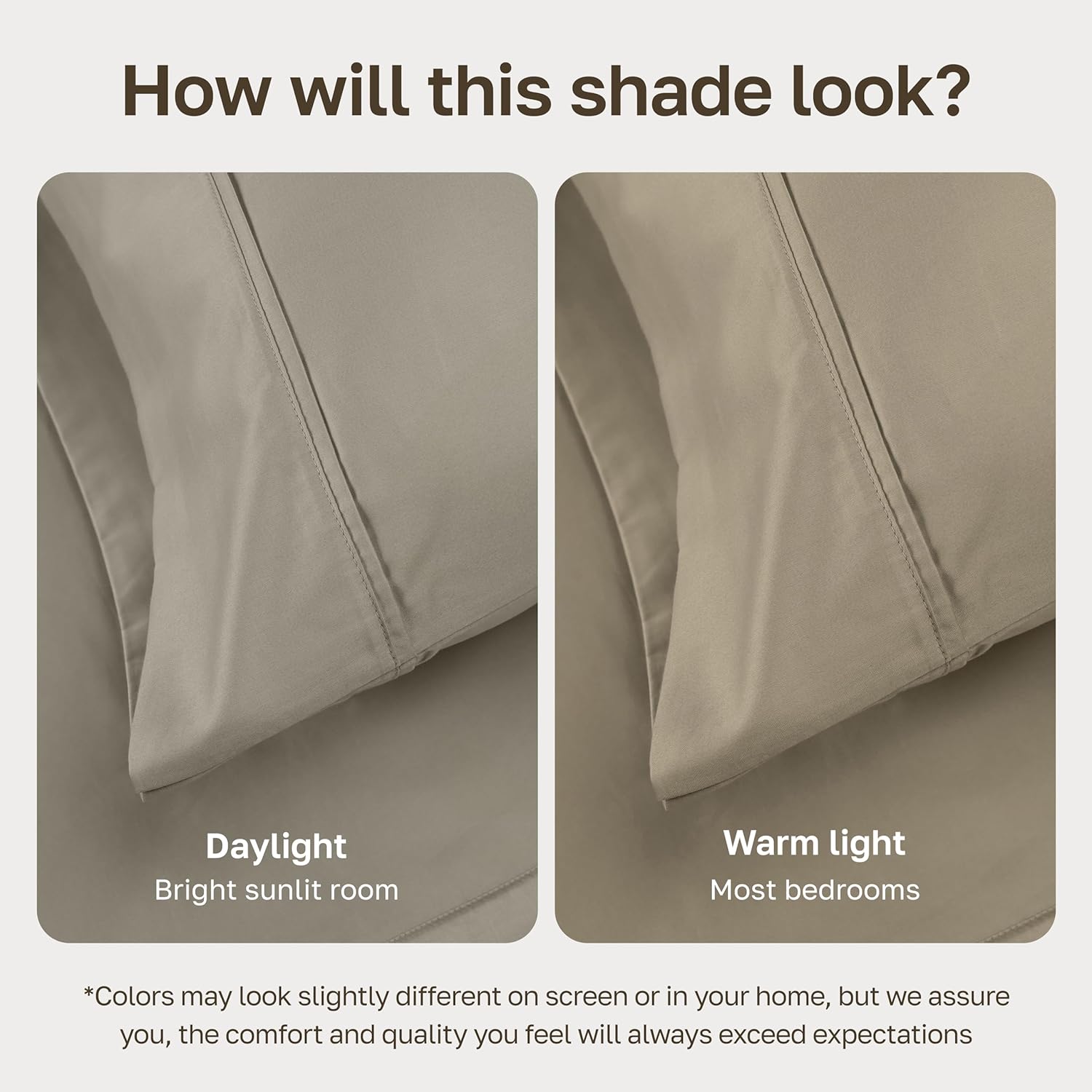 California Design Den Twin XL Bed Sheets Set - 100% Cotton, 400 Thread Count, Silky Smooth Sateen - Taupe