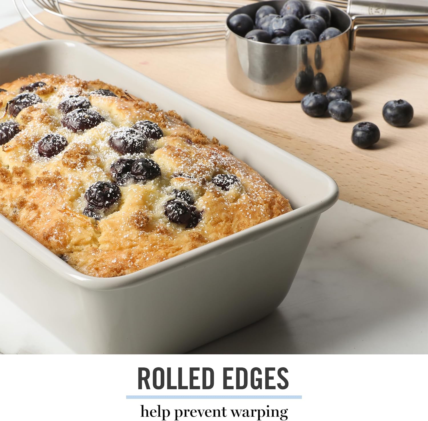 Martha Stewart Gallen 9-Inch Nonstick Loaf Pan - Durable Carbon Steel Bakeware for Even Baking