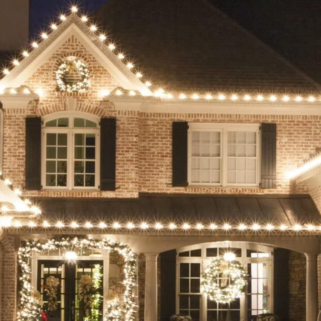 TW SHINE C9 Christmas Lights - 100 LED 66 FT Waterproof String Lights with 8 Modes Timer | Warm White