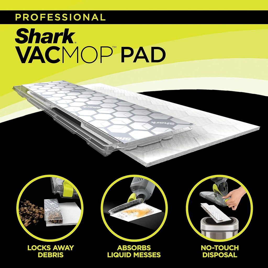 Shark VACMOP Disposable Hard Floor Pad Refills - No-Touch Disposal for All Sealed Floors | 46 Count