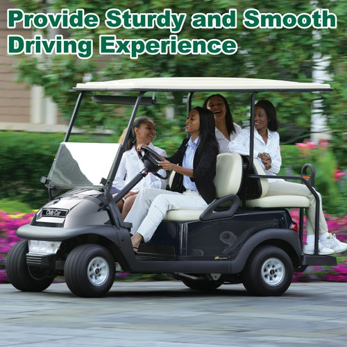 10L0L Golf Cart Heavy Duty 4-Leaf Rear Leaf Spring Kit for Club Car Precedent/Onward/Tempo 2004-up, with Bushings Sleeves U Bolts, Replace OEM 102509301 102513001