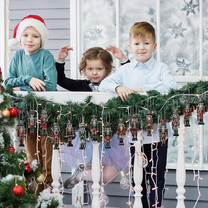Nutcracker Horror Christmas Ornaments 30 Pcs — Skeleton Nutcrackers (Variation: Nutcracker)