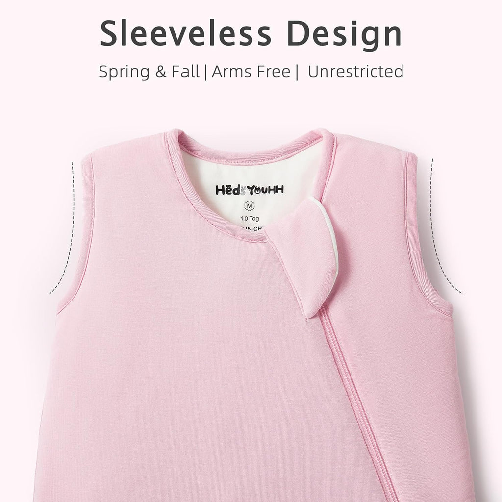 Skiennix Sleep Sack | 1.0 TOG Wearable Blanket for 6-18 Months | Lightweight Bamboo Rayon, Pink, M