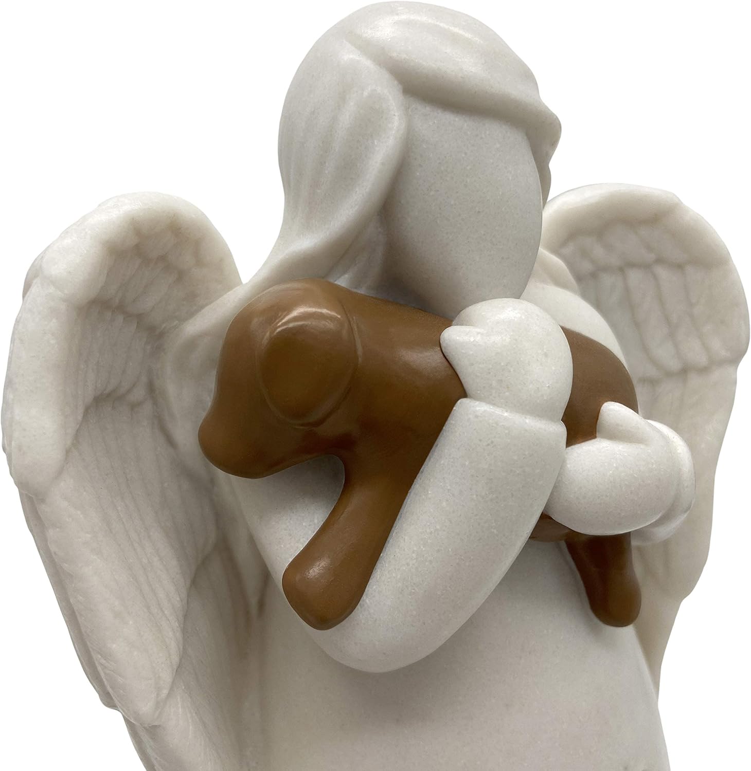 OakiWay Dog Memorial Gifts - Angel Candle Holder Statue with Flickering LED Candle | Pet Loss Sympathy Gift for Dog Lovers
