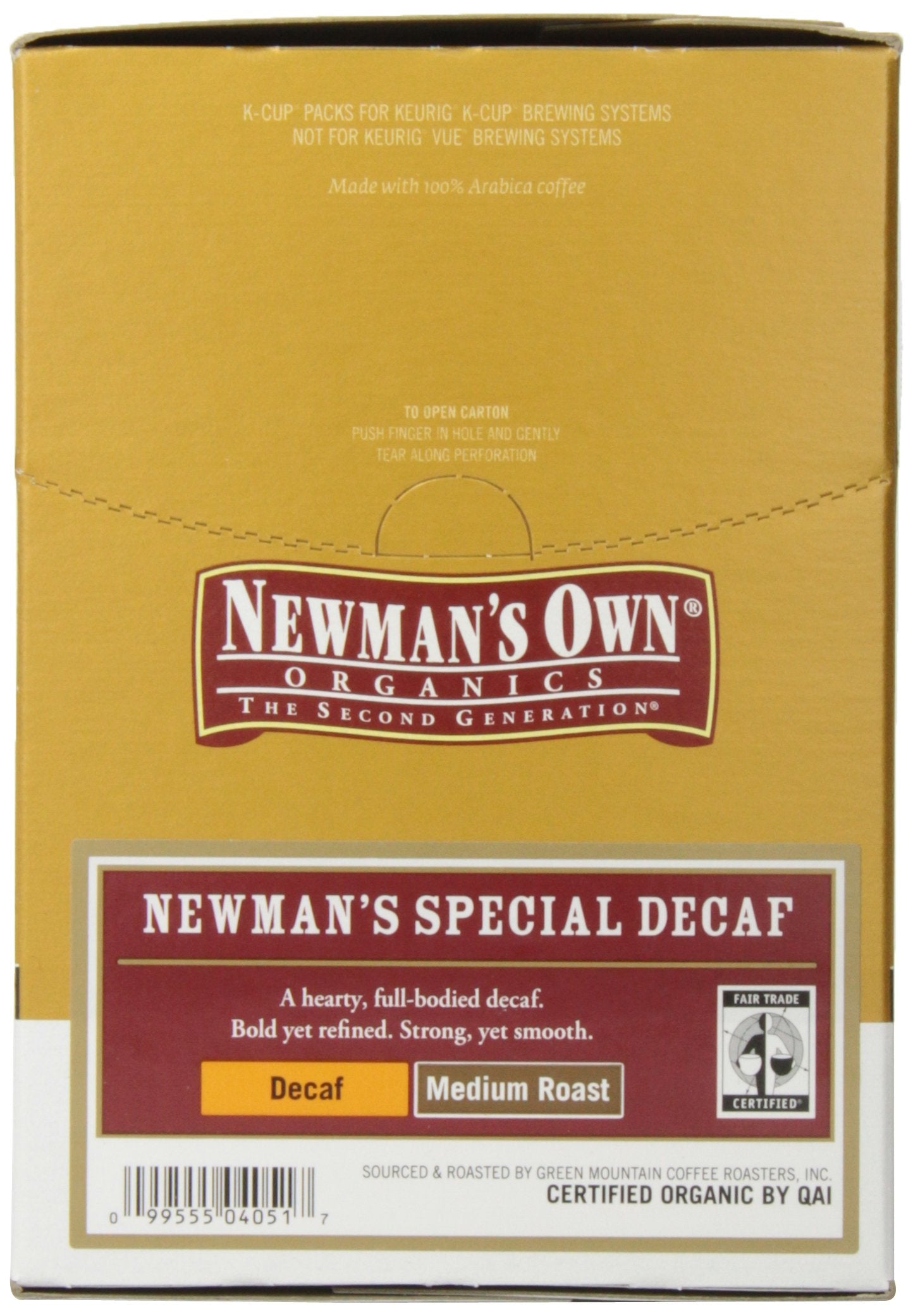 Newman's Own Organics, Newman's Own Special Blend Decaf, K-Cup Portion Pack for Keurig K-Cup Brewers, 24 Count (Pack of 4)