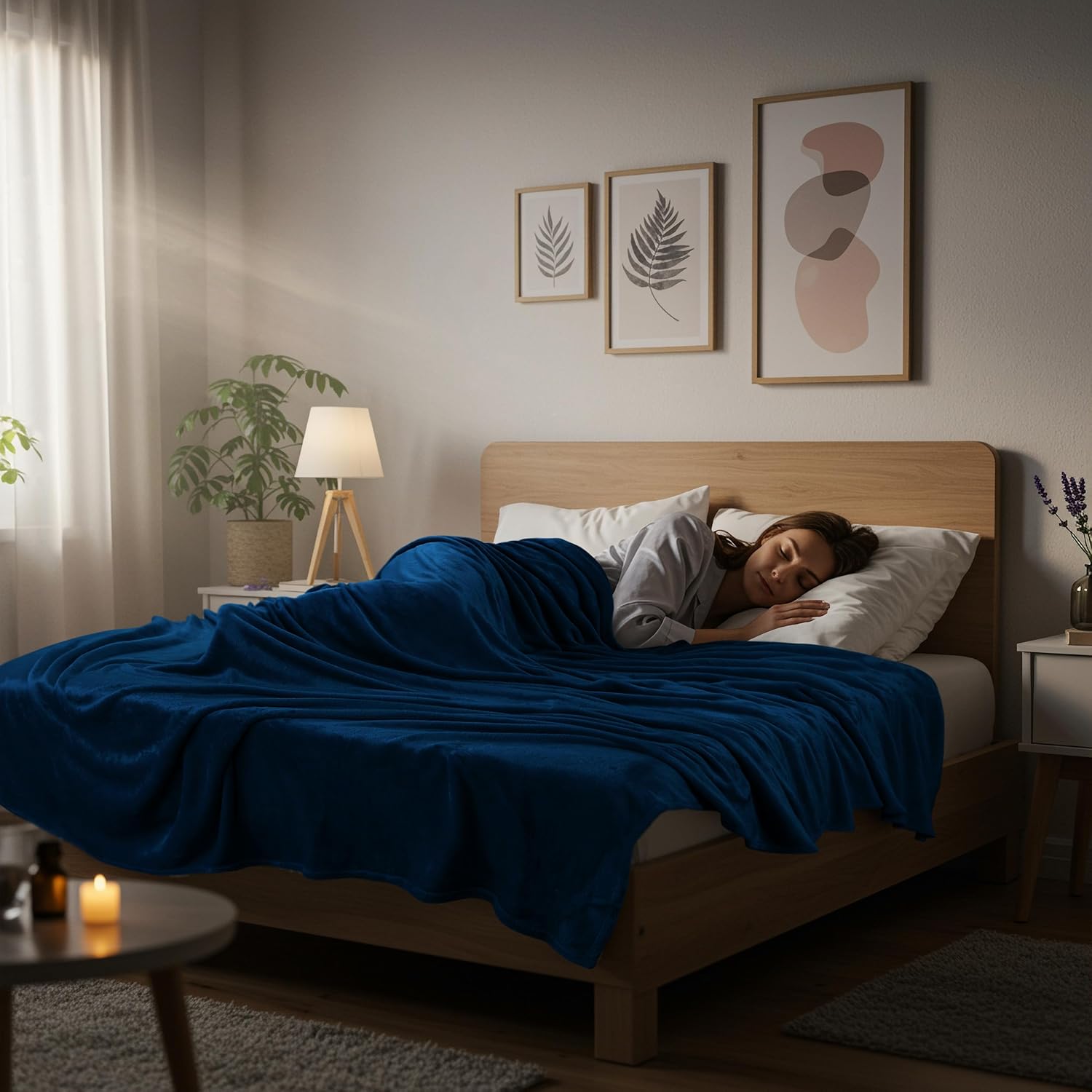 Utopia Bedding Fleece Blanket - Luxury Soft Microfiber Twin XL Navy Blanket (90x76 Inch)