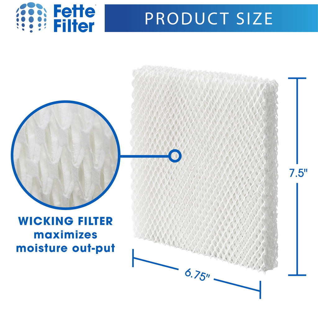 Fette Filter - Filter T Humidifier Wicking Filters Compatible with Honeywell HFT600T HFT600PDQ for Honeywell Tower Humidifier HEV615 Series & HEV620 Series. Includes 6 Replacement Filters.