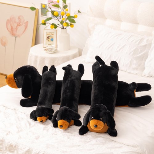 BABOLI Cuddly Dachshund Stuffed Animals Extremely Soft Plush Wiener Dog Pillow Super Cute Doxie Plushie Versatile Gifts for Birthday or Room Decor 20 Inches (S)