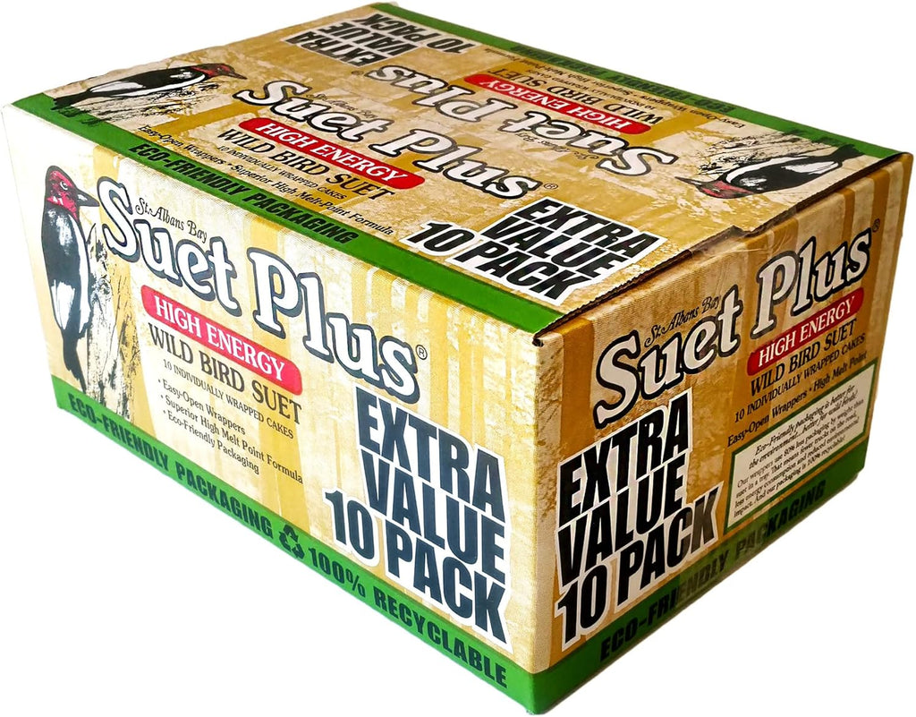 St. Albans Bay Suet Plus Wild Bird Suet Cakes - High Energy Variety Pack, 11 oz | 10 Count