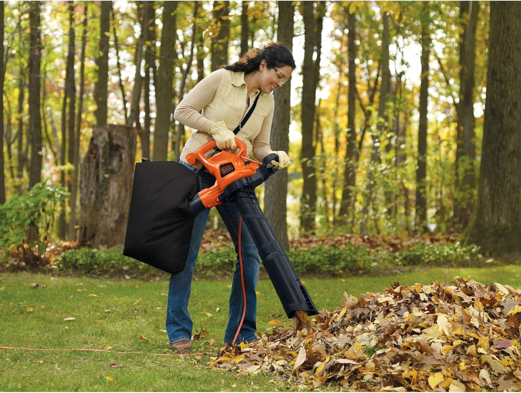 BLACK+DECKER 3-in-1 Corded Leaf Blower, Vacuum & Mulcher - 230 MPH, 12 Amp Handheld Combo