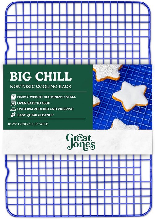 Great Jones Big Chill Cooling Rack - Heavy-Weight Aluminized Steel, Nonstick, 16.9" × 11.4", Oven Safe to 450°F