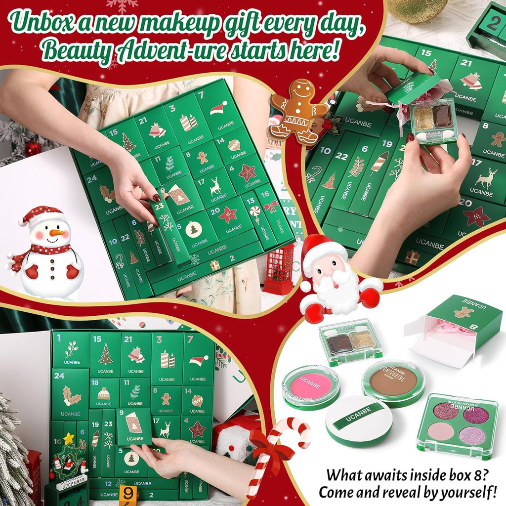 UCANBE 2025 Makeup Advent Calendar - 24 Days of Holiday Beauty Surprises for Women & Teens