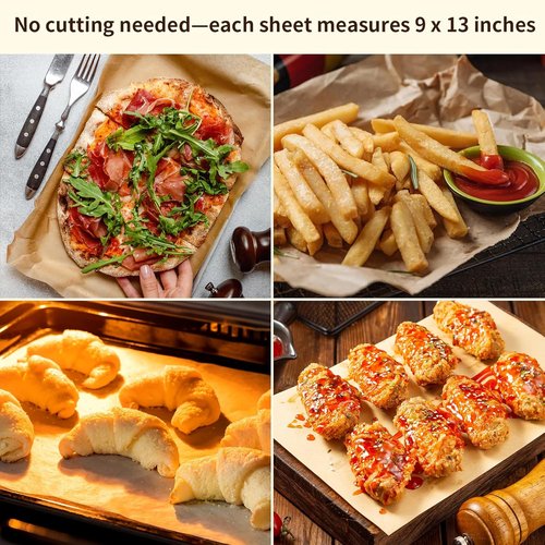 200 Pcs Non-Stick Parchment Paper Sheets by [Brand Name] - 9x13 In, Ideal for Baking & Grilling, Heat Resistant Up to 450°F