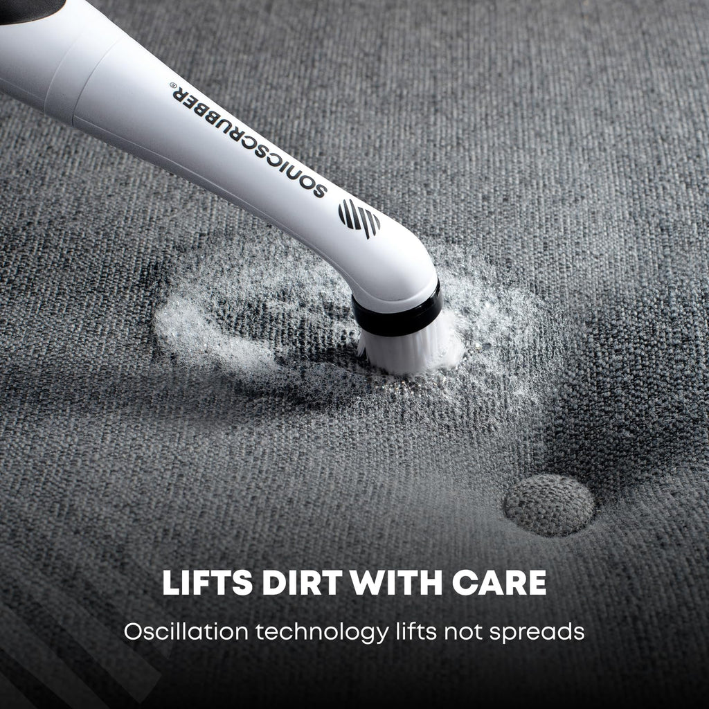 SonicScrubber Household Cleaning Brush Power Scrubber - Electric Spin Scrubber Brush for Home, Kitchen & Bathroom - Grout Cleaner & Removes Mould (Washing-Up System Spin Brush)
