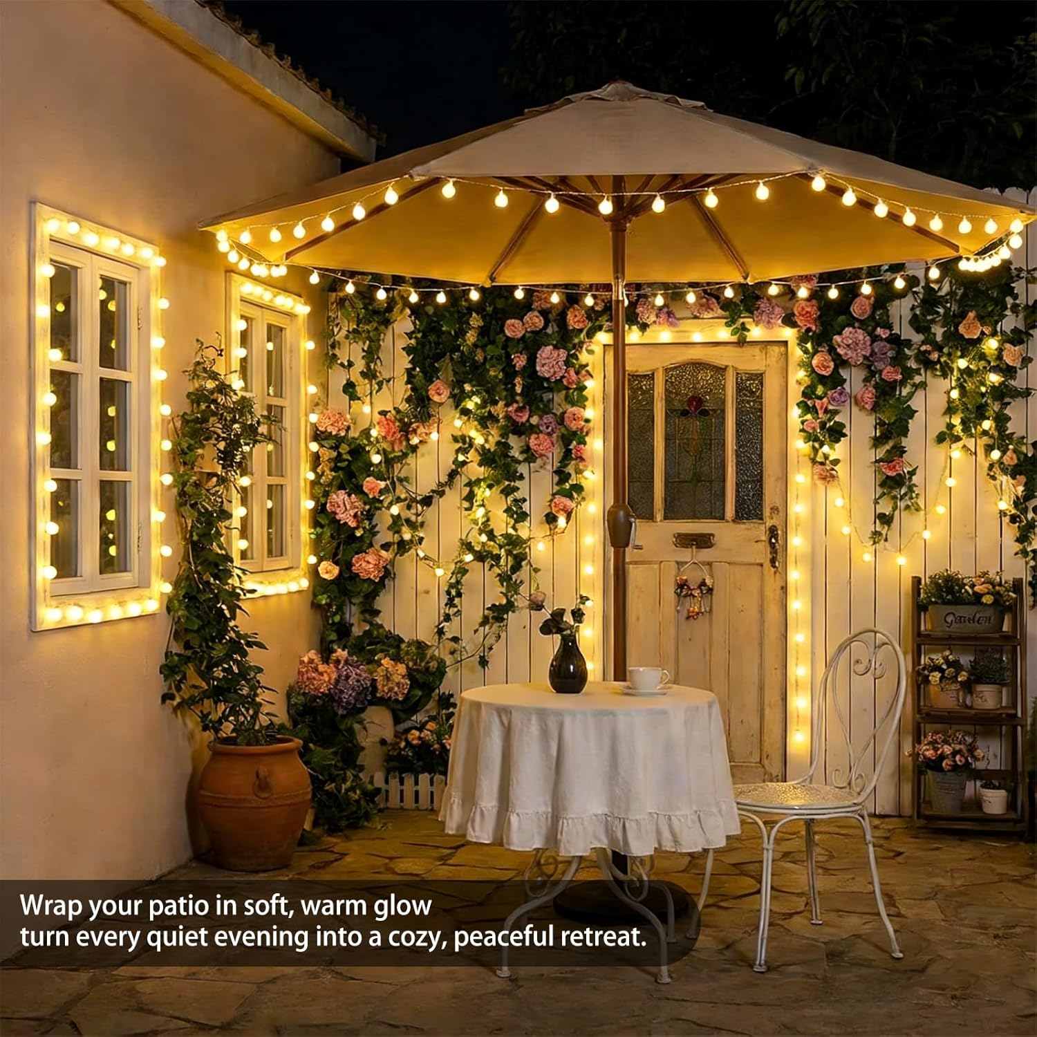 Skiennix 100 LED Shatterproof Globe String Lights - 33ft Warm White Fairy Lights with Remote Timer & 8 Modes | Waterproof Indoor/Outdoor Decor