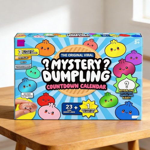 Dumpling Squishy Advent Calendar - 24-Day Mystery Countdown | Stress Relief Fidget Toy for Anxiety Relief