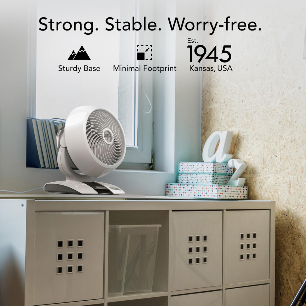 Vornado 5303DC Energy Smart Small Air Circulator Fan with Variable Speed Control, white, Medium
