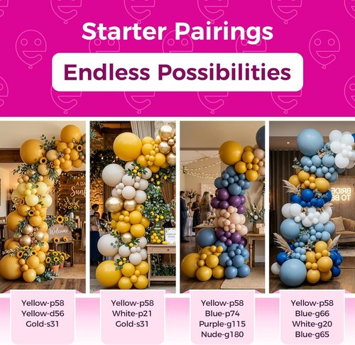 Bezente Mustard Yellow Latex Party Balloons - 100 Pack | 12-Inch Round Helium Balloons for Fall Celebrations