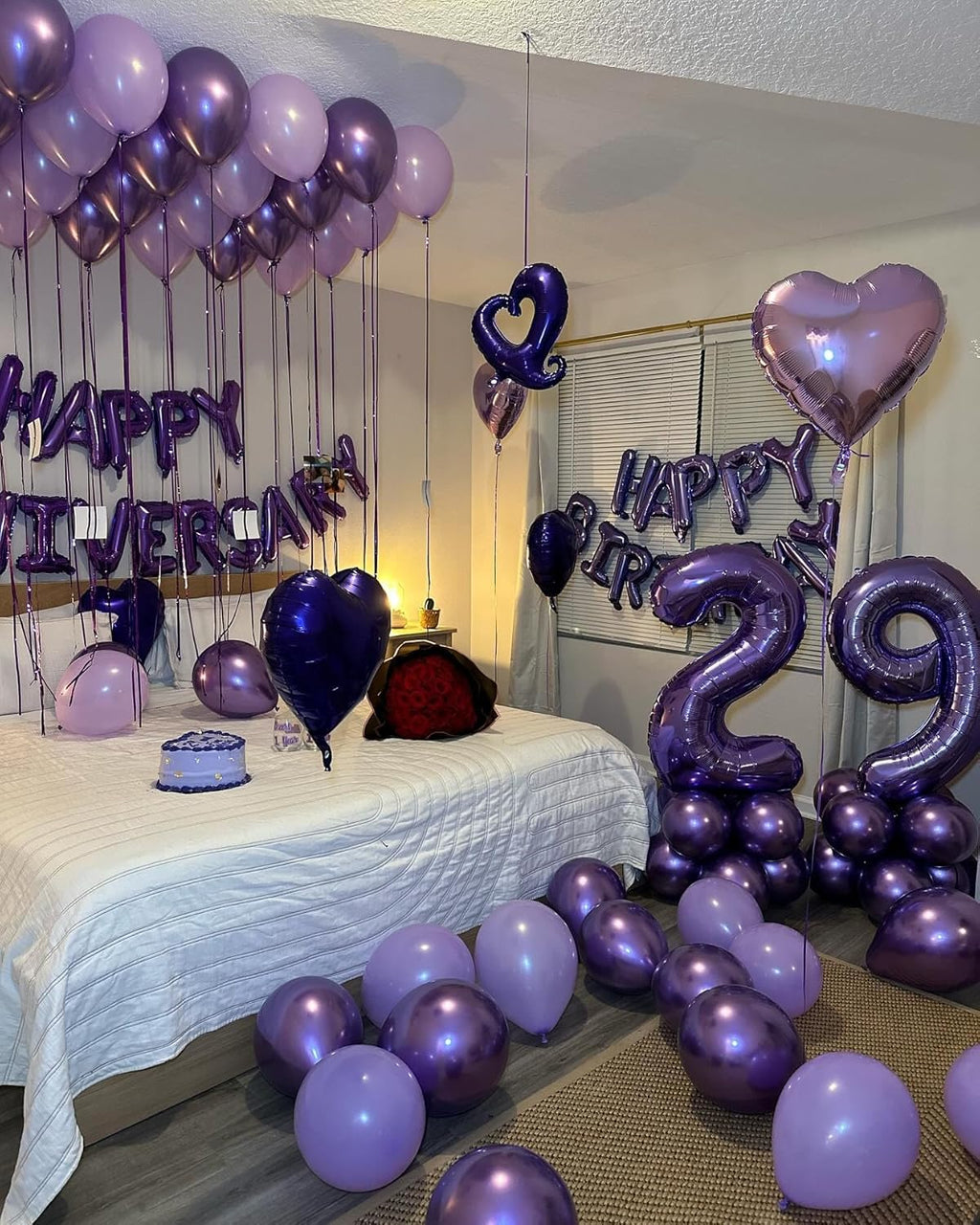 Number 4 Balloon - 40 Inch Purple Foil Balloon for 4th Birthday Party Decorations