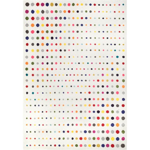 Nuloom Dorie Multicolor/Ivory, 4' x 6', Polka Dot, Soft and Cozy, High Traffic, Stain Resistant, Easy Clean, Durable Area Rug for Bedroom, Living Room, Dining Space, Den, Foyer, Entryway