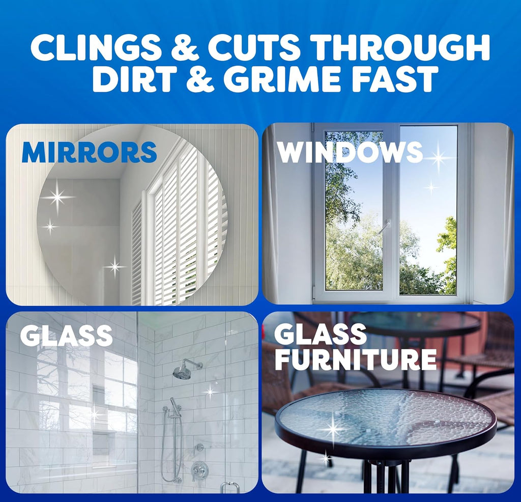 Windex Fast Shine Foam Glass Cleaner - Streak-Free Aerosol Spray for Windows & Mirrors | 19 oz