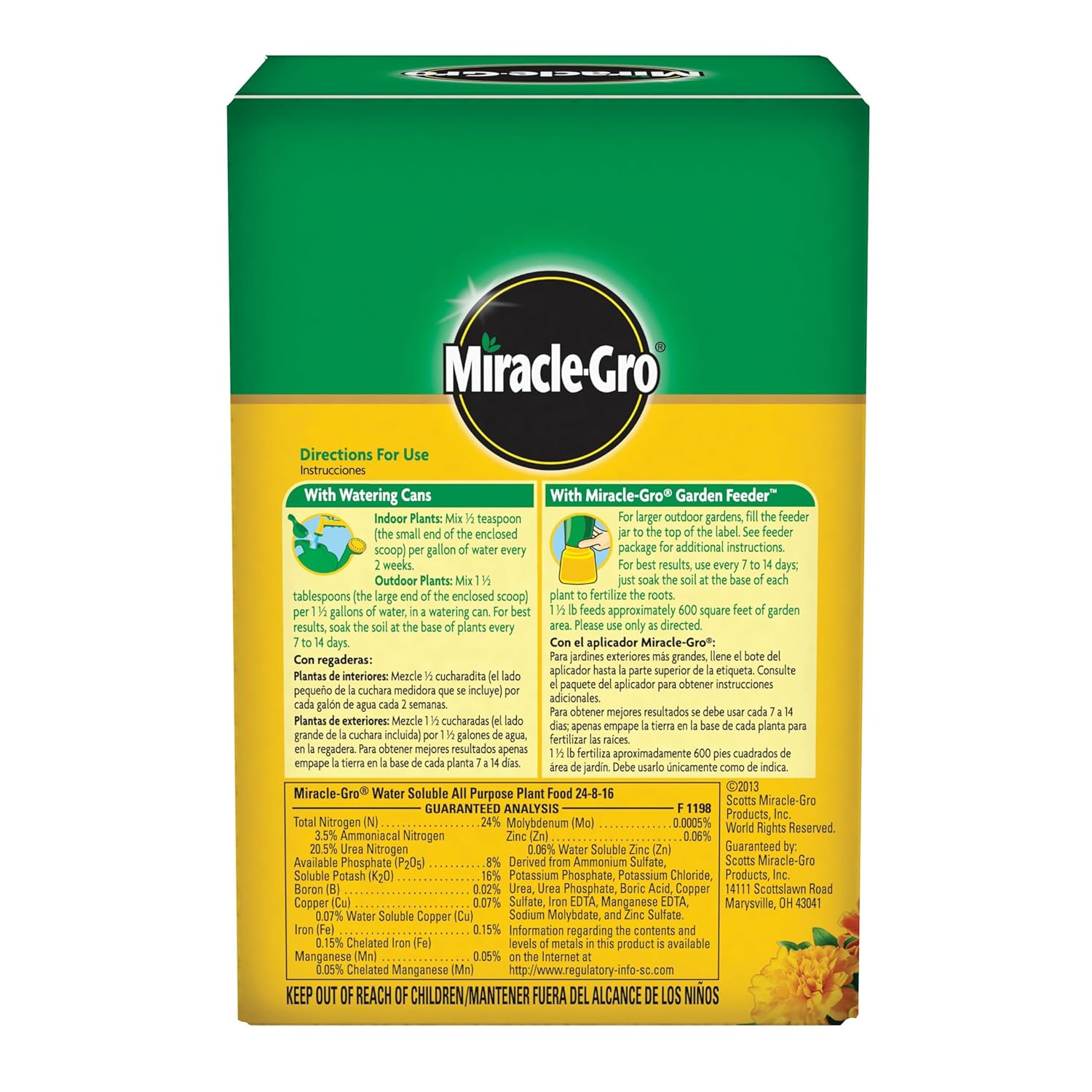 Miracle-Gro All-Purpose Plant Food - Water Soluble Fertilizer for Indoor & Outdoor Plants | 1.5 lbs (Pack of 6)