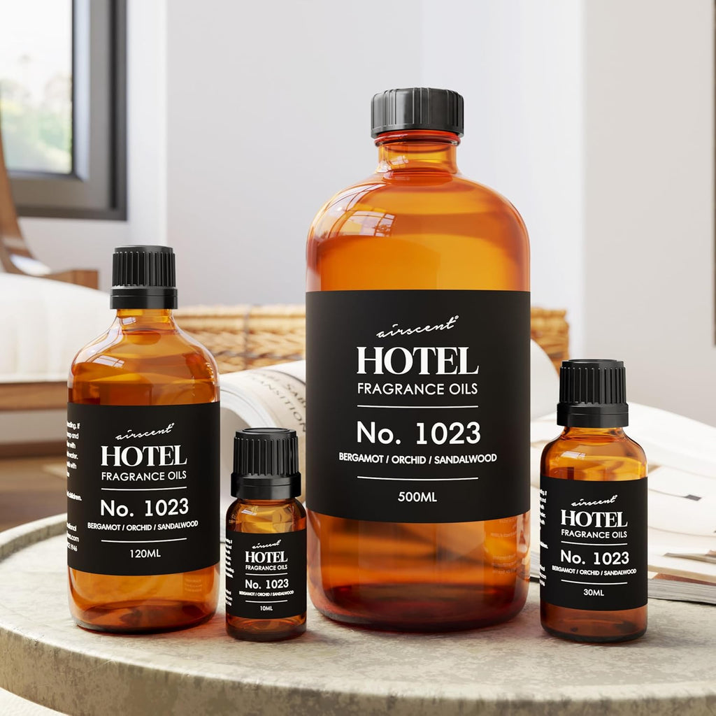 AirScent Hotel Diffuser Oil No. 1023 - Love Affair Fragrance Oil for Ultrasonic Diffusers | 500 mL Glass Bottle