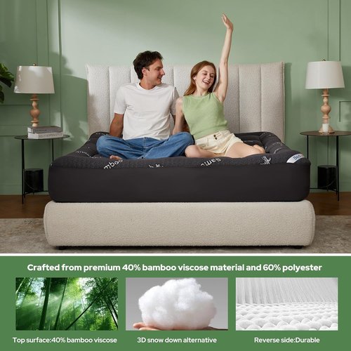 BEDLORE Queen Size Mattress Topper - Ultra-Soft Queen Mattress Protector 2 Pack
