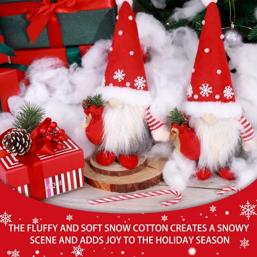 EIMMBD Artificial Snow - Fluffy Christmas Decor for Holiday Crafts | 12.4 Ounces