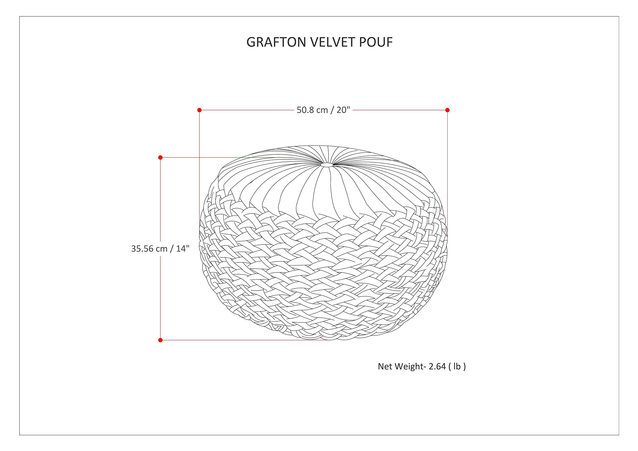 SIMPLIHOME Grafton Round Pouf - 20 inch Wide Upholstered Velvet Ottoman in Teal, Transitional Button-Tufted Footstool or Extra Seating for Living Room or Bedroom with Polystyrene Filling, Assembled