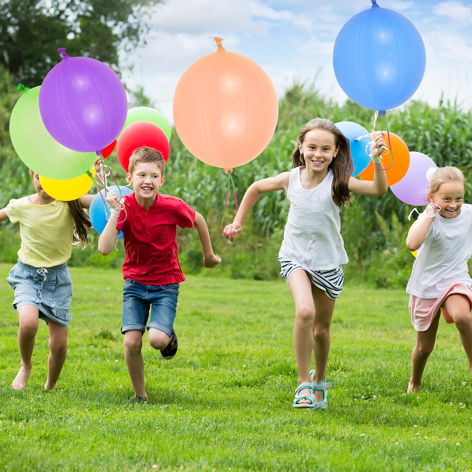 Neon Punch Balloons - Heavy Duty Party Favors for Kids | 40-Pack Sensory Toys & Easter Basket Stuffers