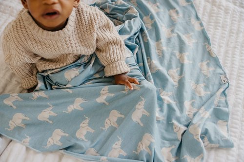 Copper Pearl Large Premium Knit Baby Swaddle Receiving Blanket Peanut