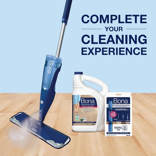 Bona Hardwood Floor Cleaner Refill - 96 Fl Oz | Residue-Free Unscented Solution for Wood Floors
