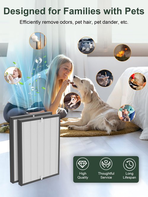 3000 Replacement Filter Compatible with Air Doctor 3000 Air Purifier, 2 Premium Filters for AD3000, Compare to ADF3001, 2-Pack